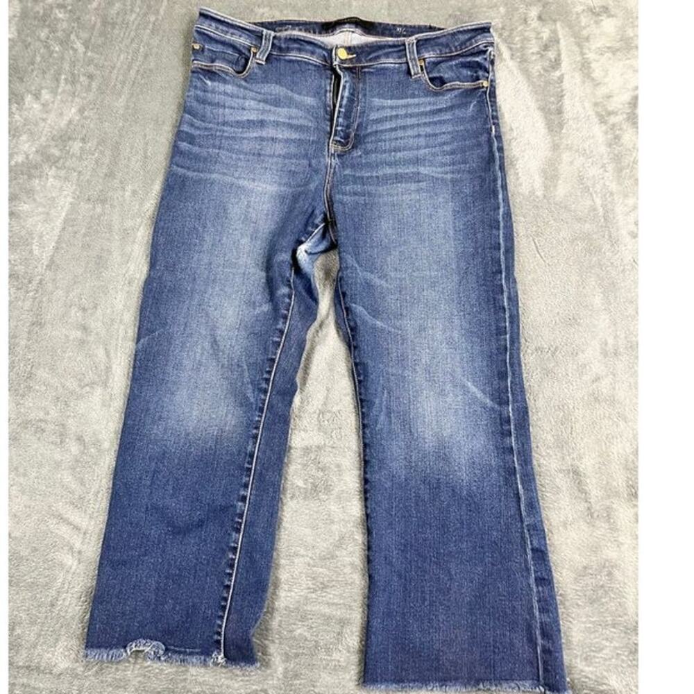 Men's Liverpool Los Angeles Size 33x16 Crop Flare Blue Jeans  GOOD  See Pictures